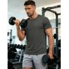 image:imageMAGCOMSEN Mens Short Sleeve UPF 50 TShirt Quick Dry Workout Athletic Running Swim Tops Tee Rash Guard Performance ShirtsDark Grey