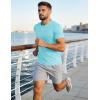 image:imageMAGCOMSEN Mens Short Sleeve UPF 50 TShirt Quick Dry Workout Athletic Running Swim Tops Tee Rash Guard Performance ShirtsLake Blue