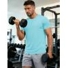 image:imageMAGCOMSEN Mens Short Sleeve UPF 50 TShirt Quick Dry Workout Athletic Running Swim Tops Tee Rash Guard Performance ShirtsLake Blue