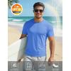 image:imageMAGCOMSEN Mens Short Sleeve UPF 50 TShirt Quick Dry Workout Athletic Running Swim Tops Tee Rash Guard Performance ShirtsLight Blue