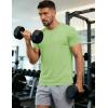 image:imageMAGCOMSEN Mens Short Sleeve UPF 50 TShirt Quick Dry Workout Athletic Running Swim Tops Tee Rash Guard Performance ShirtsLight Green