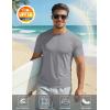 image:imageMAGCOMSEN Mens Short Sleeve UPF 50 TShirt Quick Dry Workout Athletic Running Swim Tops Tee Rash Guard Performance ShirtsLight Grey