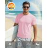 image:imageMAGCOMSEN Mens Short Sleeve UPF 50 TShirt Quick Dry Workout Athletic Running Swim Tops Tee Rash Guard Performance ShirtsLight Pink