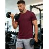 image:imageMAGCOMSEN Mens Short Sleeve UPF 50 TShirt Quick Dry Workout Athletic Running Swim Tops Tee Rash Guard Performance ShirtsWine
