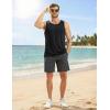 image:imageMAGCOMSEN Mens Sleeveless Shirts Quick Dry Workout Tank Tops UPF 50 Athletic Gym Muscle Shirts for SummerBlack