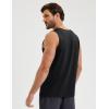 image:imageMAGCOMSEN Mens Sleeveless Shirts Quick Dry Workout Tank Tops UPF 50 Athletic Gym Muscle Shirts for SummerBlack