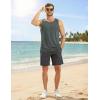 image:imageMAGCOMSEN Mens Sleeveless Shirts Quick Dry Workout Tank Tops UPF 50 Athletic Gym Muscle Shirts for SummerDark Grey
