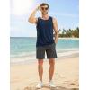 image:imageMAGCOMSEN Mens Sleeveless Shirts Quick Dry Workout Tank Tops UPF 50 Athletic Gym Muscle Shirts for SummerNavy