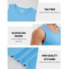 image:imageMAGCOMSEN Mens Sleeveless Shirts Quick Dry Workout Tank Tops UPF 50 Athletic Gym Muscle Shirts for SummerSky Blue