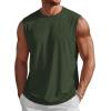 image:imageMAGCOMSEN Mens Tank Tops Workout Gym Sleeveless Shirts UPF 80 Moisture Wicking Summer Muscle Shirt for BodybuildingArmy Green