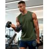 image:imageMAGCOMSEN Mens Tank Tops Workout Gym Sleeveless Shirts UPF 80 Moisture Wicking Summer Muscle Shirt for BodybuildingArmy Green