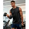 image:imageMAGCOMSEN Mens Tank Tops Workout Gym Sleeveless Shirts UPF 80 Moisture Wicking Summer Muscle Shirt for BodybuildingBlack