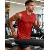 image:imageMAGCOMSEN Mens Tank Tops Workout Gym Sleeveless Shirts UPF 80 Moisture Wicking Summer Muscle Shirt for BodybuildingRed