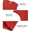 image:imageMAGCOMSEN Mens Tank Tops Workout Gym Sleeveless Shirts UPF 80 Moisture Wicking Summer Muscle Shirt for BodybuildingRed