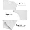 image:imageMAGCOMSEN Mens Tank Tops Workout Gym Sleeveless Shirts UPF 80 Moisture Wicking Summer Muscle Shirt for BodybuildingWhite