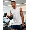 image:imageMAGCOMSEN Mens Tank Tops Workout Gym Sleeveless Shirts UPF 80 Moisture Wicking Summer Muscle Shirt for BodybuildingWhite