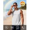 image:imageMAGCOMSEN Mens Tank Tops Workout Gym Sleeveless Shirts UPF 80 Moisture Wicking Summer Muscle Shirt for BodybuildingWhite