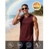 image:imageMAGCOMSEN Mens Tank Tops Workout Gym Sleeveless Shirts UPF 80 Moisture Wicking Summer Muscle Shirt for BodybuildingWine Red