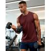 image:imageMAGCOMSEN Mens Tank Tops Workout Gym Sleeveless Shirts UPF 80 Moisture Wicking Summer Muscle Shirt for BodybuildingWine Red