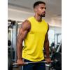 image:imageMAGCOMSEN Mens Tank Tops Workout Gym Sleeveless Shirts UPF 80 Moisture Wicking Summer Muscle Shirt for BodybuildingYellow