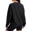 image:imageMAGCOMSEN Sweatshirt for Women Fleece Lined Crewneck Loose Fit Winter Warm Trendy Sweaters Long Sleeve TopsBlack
