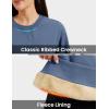 image:imageMAGCOMSEN Sweatshirt for Women Fleece Lined Crewneck Loose Fit Winter Warm Trendy Sweaters Long Sleeve TopsBlue Grey