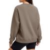 image:imageMAGCOMSEN Sweatshirt for Women Fleece Lined Crewneck Loose Fit Winter Warm Trendy Sweaters Long Sleeve TopsCoffee Grey