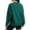 image:imageMAGCOMSEN Sweatshirt for Women Fleece Lined Crewneck Loose Fit Winter Warm Trendy Sweaters Long Sleeve TopsEmerald Green