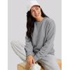 image:imageMAGCOMSEN Sweatshirt for Women Fleece Lined Crewneck Loose Fit Winter Warm Trendy Sweaters Long Sleeve TopsLight Grey