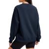 image:imageMAGCOMSEN Sweatshirt for Women Fleece Lined Crewneck Loose Fit Winter Warm Trendy Sweaters Long Sleeve TopsNavy