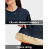 image:imageMAGCOMSEN Sweatshirt for Women Fleece Lined Crewneck Loose Fit Winter Warm Trendy Sweaters Long Sleeve TopsNavy