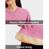 image:imageMAGCOMSEN Sweatshirt for Women Fleece Lined Crewneck Loose Fit Winter Warm Trendy Sweaters Long Sleeve TopsPink