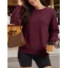 image:imageMAGCOMSEN Sweatshirt for Women Fleece Lined Crewneck Loose Fit Winter Warm Trendy Sweaters Long Sleeve TopsWinered