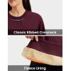 image:imageMAGCOMSEN Sweatshirt for Women Fleece Lined Crewneck Loose Fit Winter Warm Trendy Sweaters Long Sleeve TopsWinered