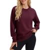 image:imageMAGCOMSEN Sweatshirt for Women Fleece Lined Crewneck Loose Fit Winter Warm Trendy Sweaters Long Sleeve TopsWinered