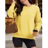 image:imageMAGCOMSEN Sweatshirt for Women Fleece Lined Crewneck Loose Fit Winter Warm Trendy Sweaters Long Sleeve TopsYellow
