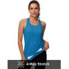 image:imageMAGCOMSEN Tank Tops for Women Workout Racerback Sleeveless Racer Back Tops Athletic Yoga Running Gym Muscle Pilates TankBlue Green