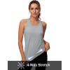 image:imageMAGCOMSEN Tank Tops for Women Workout Racerback Sleeveless Racer Back Tops Athletic Yoga Running Gym Muscle Pilates TankLight Grey