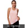 image:imageMAGCOMSEN Tank Tops for Women Workout Racerback Sleeveless Racer Back Tops Athletic Yoga Running Gym Muscle Pilates TankLight Pink