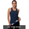 image:imageMAGCOMSEN Tank Tops for Women Workout Racerback Sleeveless Racer Back Tops Athletic Yoga Running Gym Muscle Pilates TankNavy
