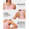 image:imageMAGCOMSEN Tank Tops for Women Workout Racerback Sleeveless Racer Back Tops Athletic Yoga Running Gym Muscle Pilates TankPink