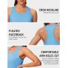 image:imageMAGCOMSEN Tank Tops for Women Workout Racerback Sleeveless Racer Back Tops Athletic Yoga Running Gym Muscle Pilates TankSky Blue