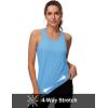 image:imageMAGCOMSEN Tank Tops for Women Workout Racerback Sleeveless Racer Back Tops Athletic Yoga Running Gym Muscle Pilates TankSky Blue