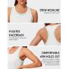 image:imageMAGCOMSEN Tank Tops for Women Workout Racerback Sleeveless Racer Back Tops Athletic Yoga Running Gym Muscle Pilates TankWhite