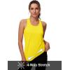 image:imageMAGCOMSEN Tank Tops for Women Workout Racerback Sleeveless Racer Back Tops Athletic Yoga Running Gym Muscle Pilates TankYellow