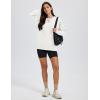 image:imageMAGCOMSEN Womens Fleece Lined Sweatshirts Pullover Crewneck Sweater Loose Fit Casual Winter Warm Tops with Thumb HolesWhite