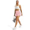 image:imageMAGCOMSEN Womens Running Shorts with Hip Ruffle High Waisted Quick Dry Athletic Shorts with Liner Zip Pocket Gym WorkoutLight Pink