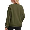 image:imageMAGCOMSEN Womens Sweatshirt Fleece Sherpa Lined Pullover Sweaters Warm Long Sleeve Shirts Crewneck Winter TopsArmy Green