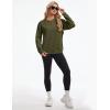 image:imageMAGCOMSEN Womens Sweatshirt Fleece Sherpa Lined Pullover Sweaters Warm Long Sleeve Shirts Crewneck Winter TopsArmy Green