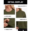 image:imageMAGCOMSEN Womens Sweatshirt Fleece Sherpa Lined Pullover Sweaters Warm Long Sleeve Shirts Crewneck Winter TopsArmy Green